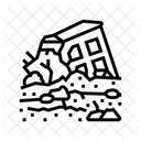 Zerstort Landschaft Strahlung Symbol