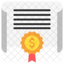 Zertifikatseinzahlung  Symbol