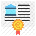 Zertifikatseinzahlung  Symbol