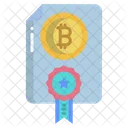 Zertifizierter Bitcoin  Symbol