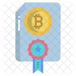 Zertifizierter Bitcoin  Symbol