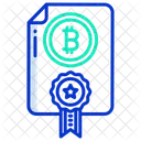 Zertifiziertes Bitcoin Bitcoin Zertifikat Zertifikat Symbol