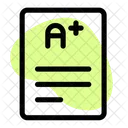 Eine Plusnote Zeugnis Notenblatt Symbol