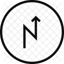 Zickzack Gerade Lage Symbol