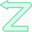 Zickzack Duoton Liniensymbol Icon