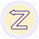 Zickzack Farbkreissymbol Icon