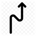 Zickzack Gerade Lage Symbol