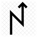 Zickzack Gerade Lage Symbol