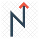 Zickzack Gerade Lage Symbol