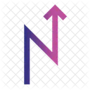 Zickzack Gerade Lage Symbol