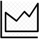 Zickzack Diagramm Geschaft Symbol