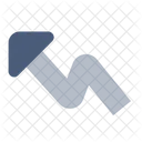 Zickzack Oben Links Symbol