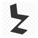 Zickzack Stuhl Holzstuhl Stuhl Symbol