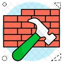 Brickwall Wandbau Steinmauer Symbol