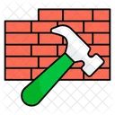 Brickwall Wandbau Steinmauer Symbol