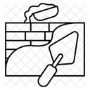 Brickwall Wandbau Steinmauer Symbol