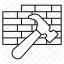 Brickwall Wandbau Steinmauer Symbol
