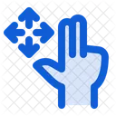 Zwei Finger Ziehen Symbol