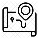 Reiseziel Region Karten Und Lage Symbol