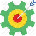 Ziel Bullseye Zahnrad Symbol