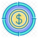 Zieldollar Dollarziel Ziel Symbol