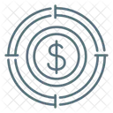 Zieldollar Dollarziel Ziel Symbol