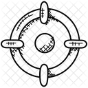 Fokussieren Konzentrieren Zentralisieren Symbol