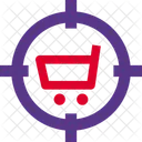 Zielmarkt Einkaufsziel Einkaufsziel Symbol