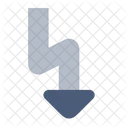 Zig Zag Arrow Down Icon