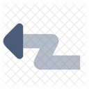 Zig Zag Arrow Left Icon