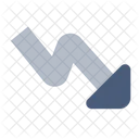 Zig Zag Down Right Icon