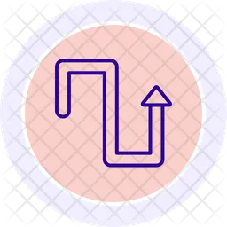 Zig zag route  Icon