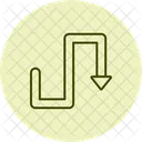 Zig Zag Route Pentaglow Icon