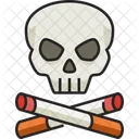 Zigaretten Totenkopf Schadel Rauchen Verboten Symbol