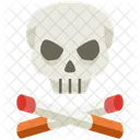 Zigaretten Totenkopf Schadel Rauchen Verboten Symbol
