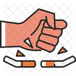 Zigaretten zerschlagen  Symbol