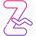 Zigzag Alphabet Shape And Symbol Icon