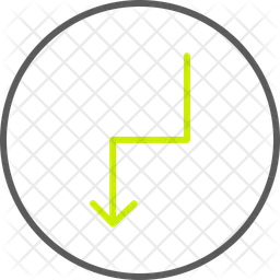 Zigzag Arrow  Icon