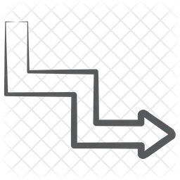 Zigzag Arrow  Icon
