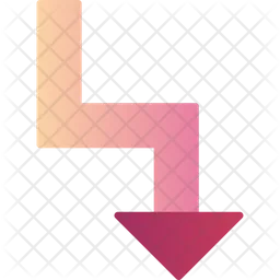 Zigzag Arrow  Icon