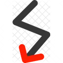 Zigzag Arrow Arrow Zigzag Icon