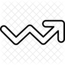 Zigzag Arrow Zigzag Zigzag Lines Icon