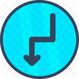 Zigzag Arrow  Icon