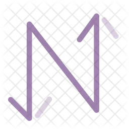 Zigzag Arrow  Icon