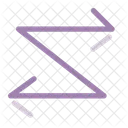 Zigzag Arrow  Symbol