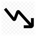 Zigzag Bas Droite Icône