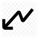 Zigzag Bas Gauche Icône