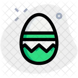 Zigzag Decoration Egg  Icon