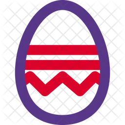 Zigzag Decoration Egg  Icon