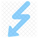 Zigzag Down Arrow  Icon